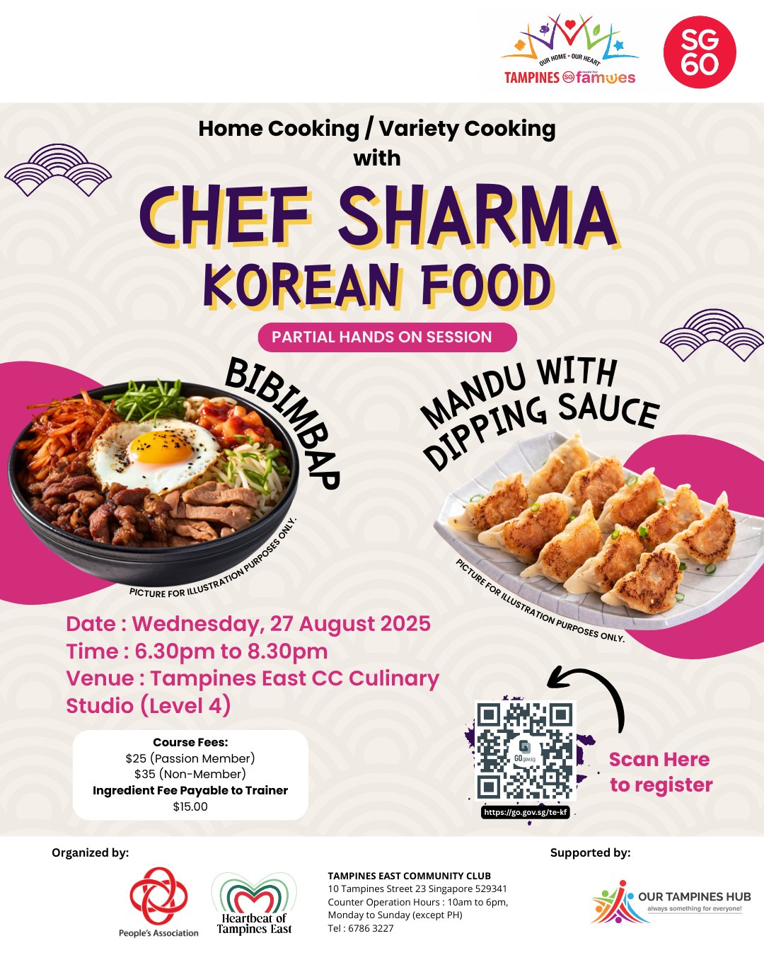 A vibrant scene from a cooking class, showcasing Korean ingredients.