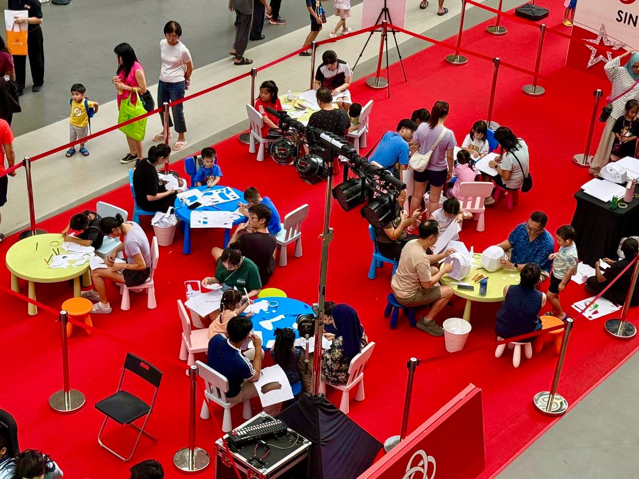 Children participating in art workshops at Our Tampines Hub