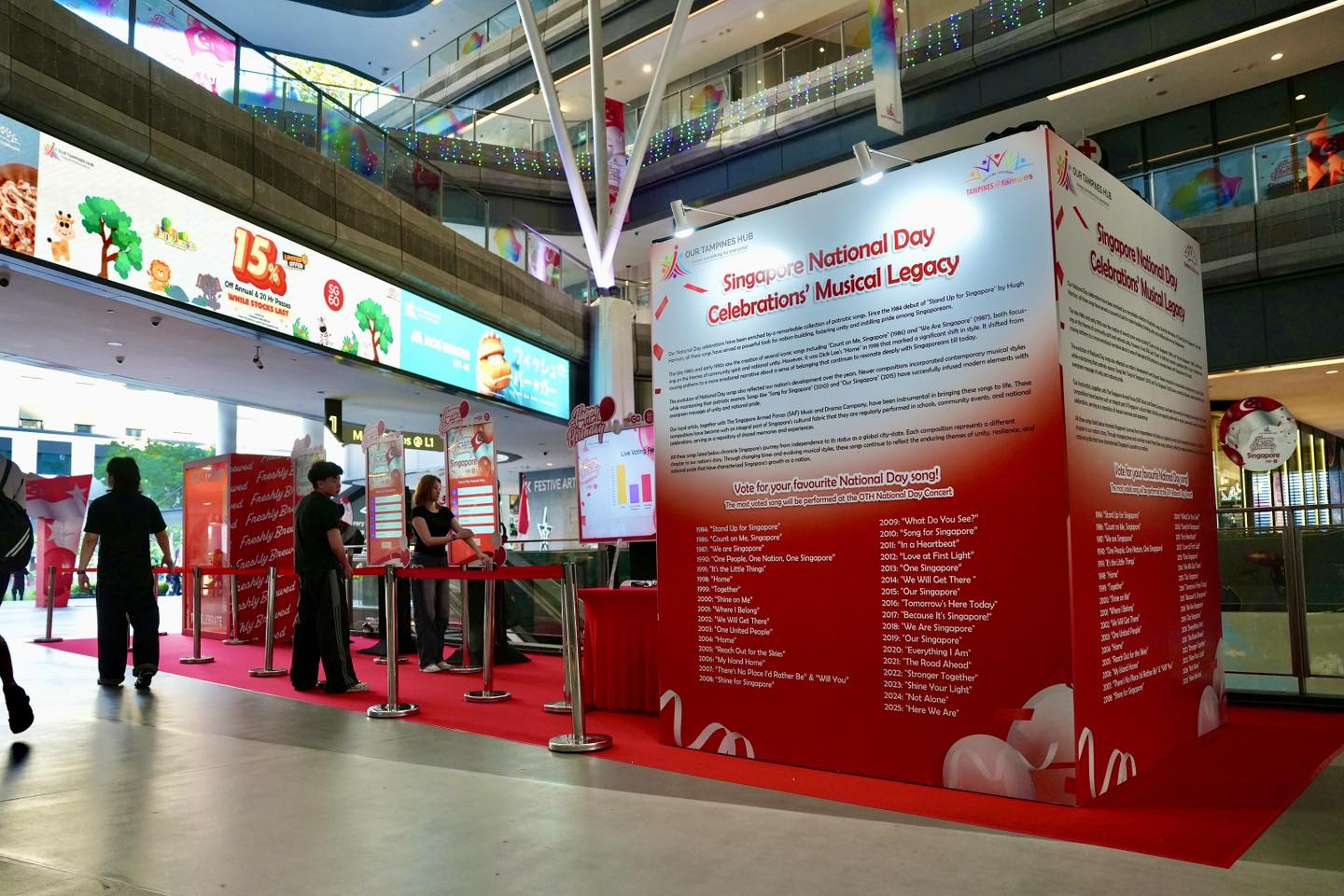 Visual celebrating Singapore's National Day and its iconic songs.