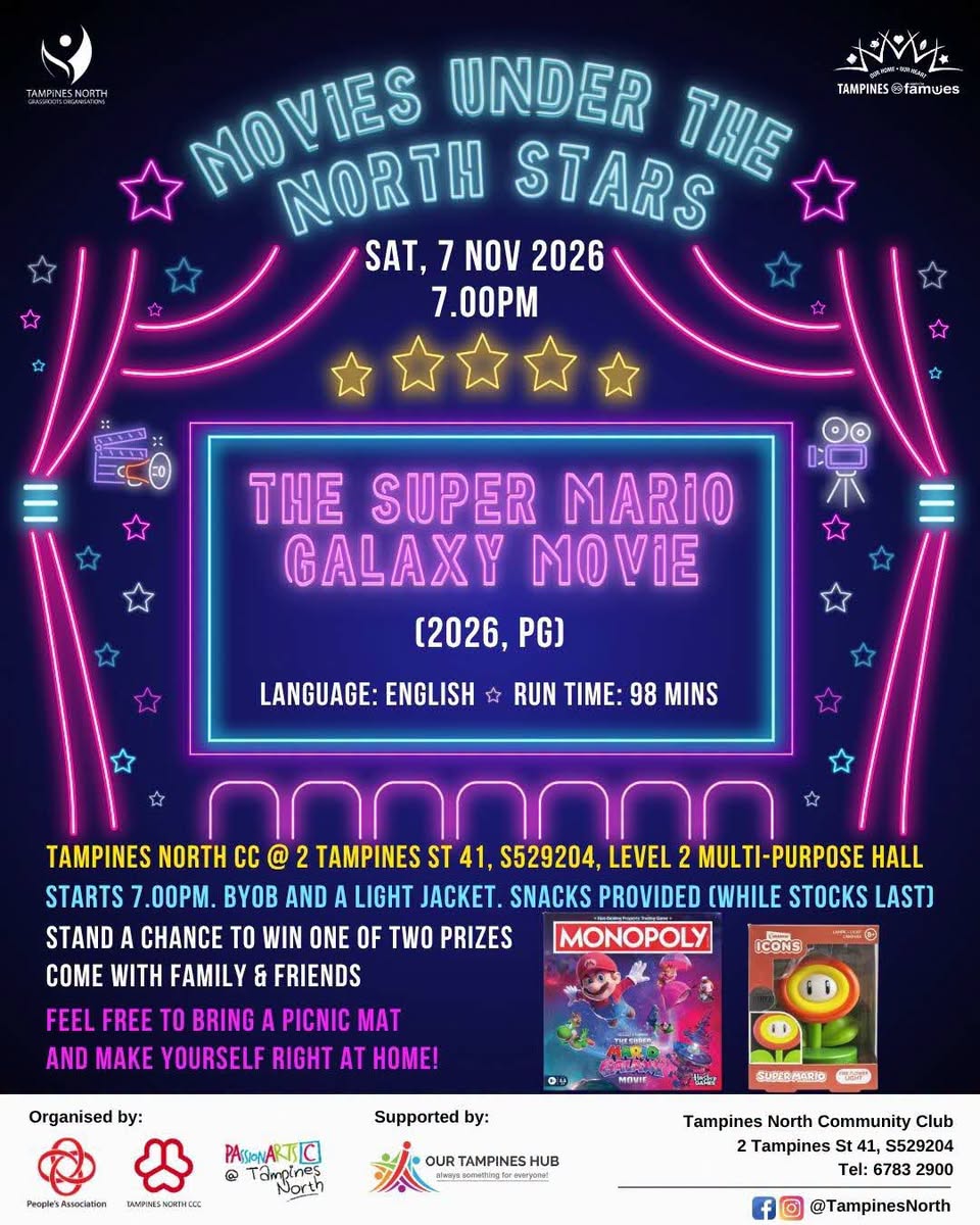 Movies Under the North Stars Super Mario poster