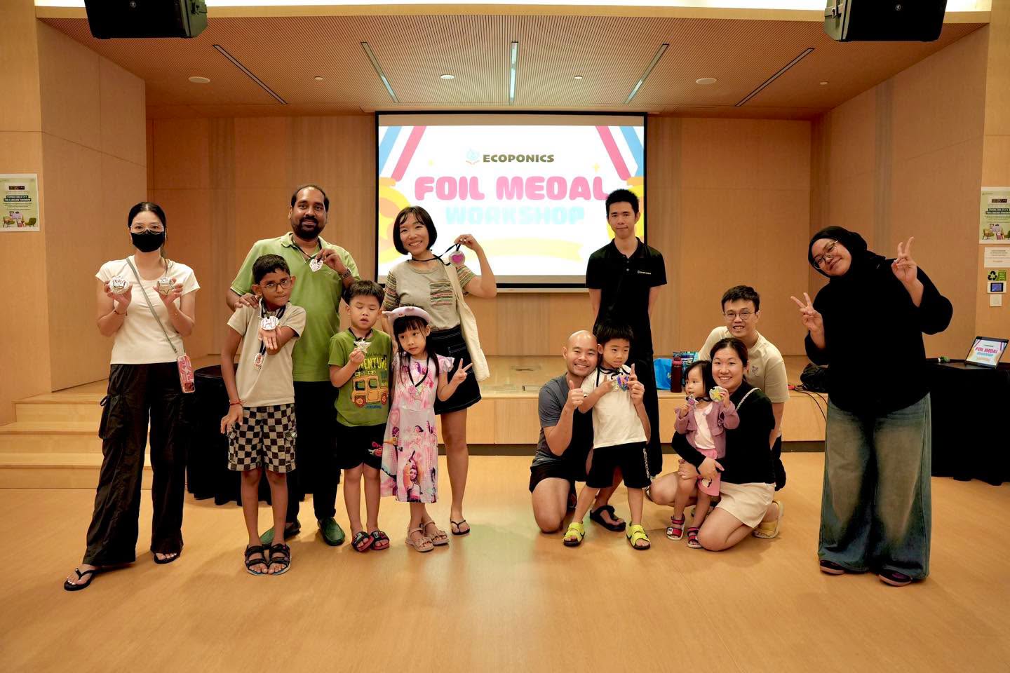 Foil Medal Workshop by ECOPONICS at Our Tampines Hub