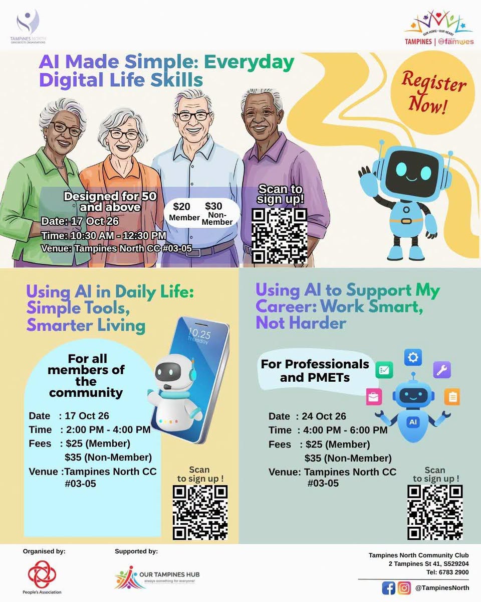 AI workshops at Tampines North CC