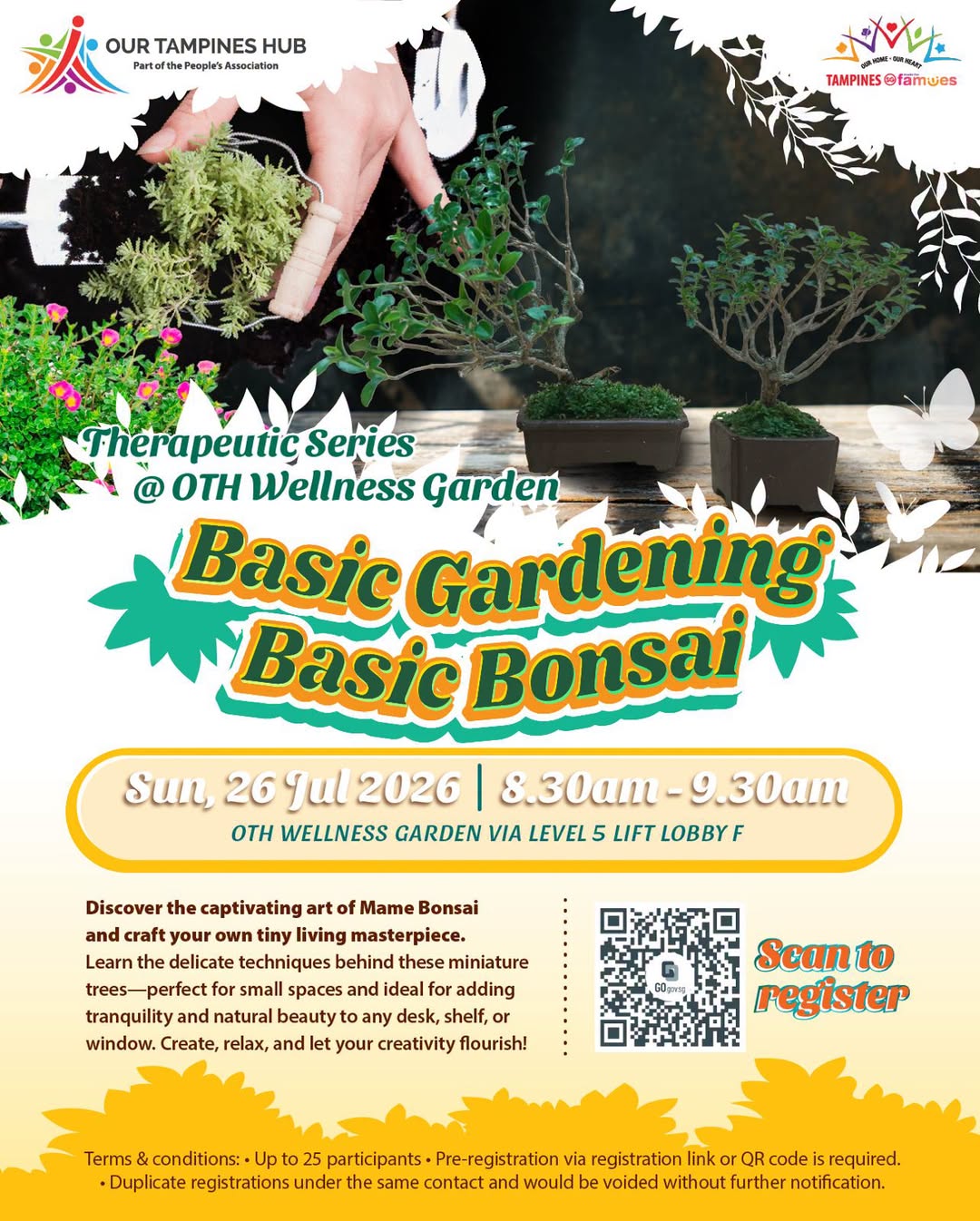 Basic Bonsai Workshop at OTH Wellness Garden on 26 July 2026
