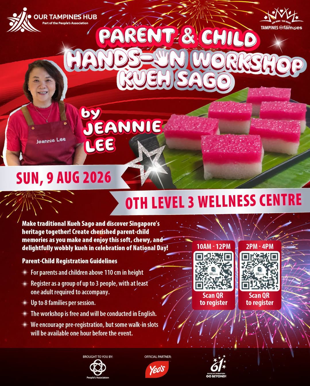 Free Parent-Child Kueh Sago Workshop at Our Tampines Hub on 9 Aug