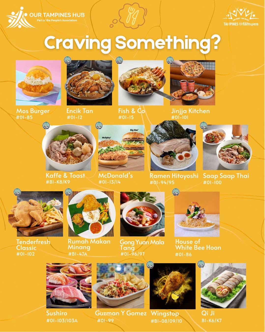 Dining options at Our Tampines Hub