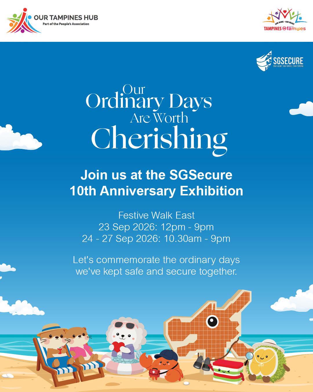 SGSecure 10th Anniversary Exhibition at Our Tampines Hub