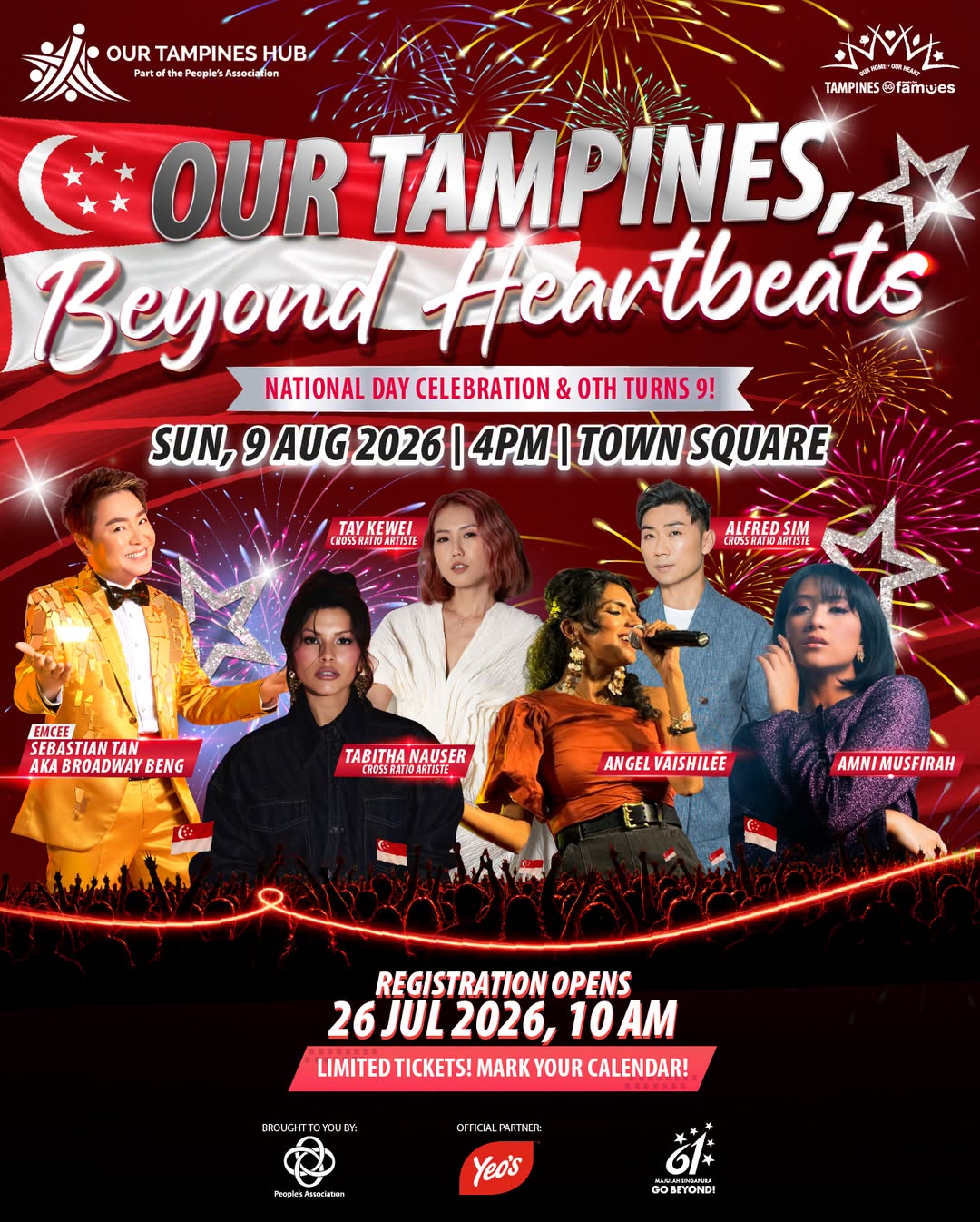Our Tampines Hub National Day Concert on 9 August 2026 with Sebastian Tan