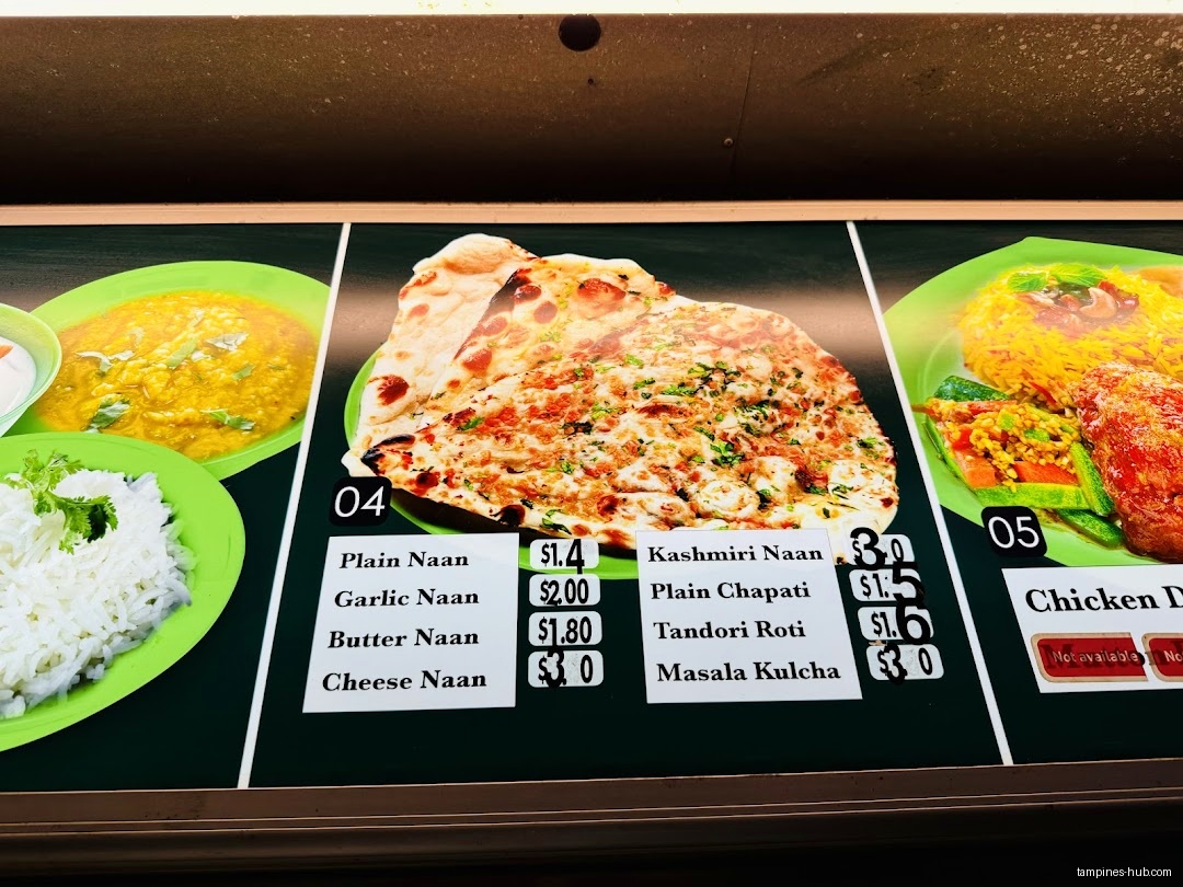 Menu page for Best Zaika