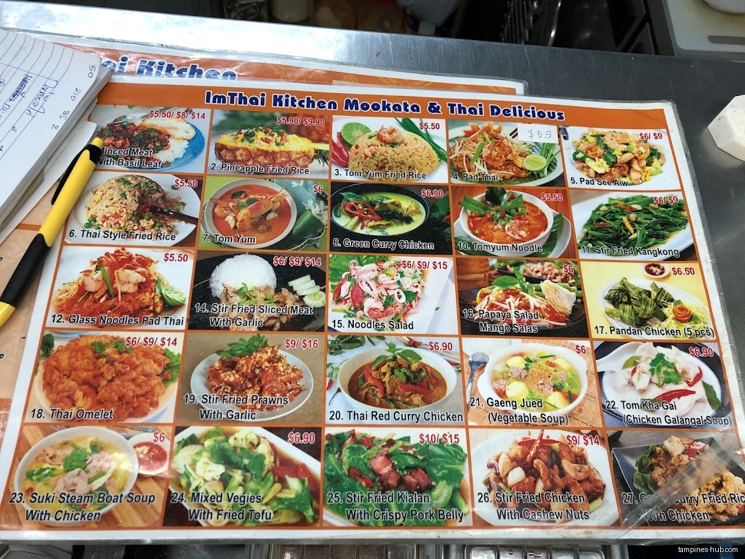 Menu page for IM THAI KITCHEN at Hawker Centre @ Our Tampines Hub