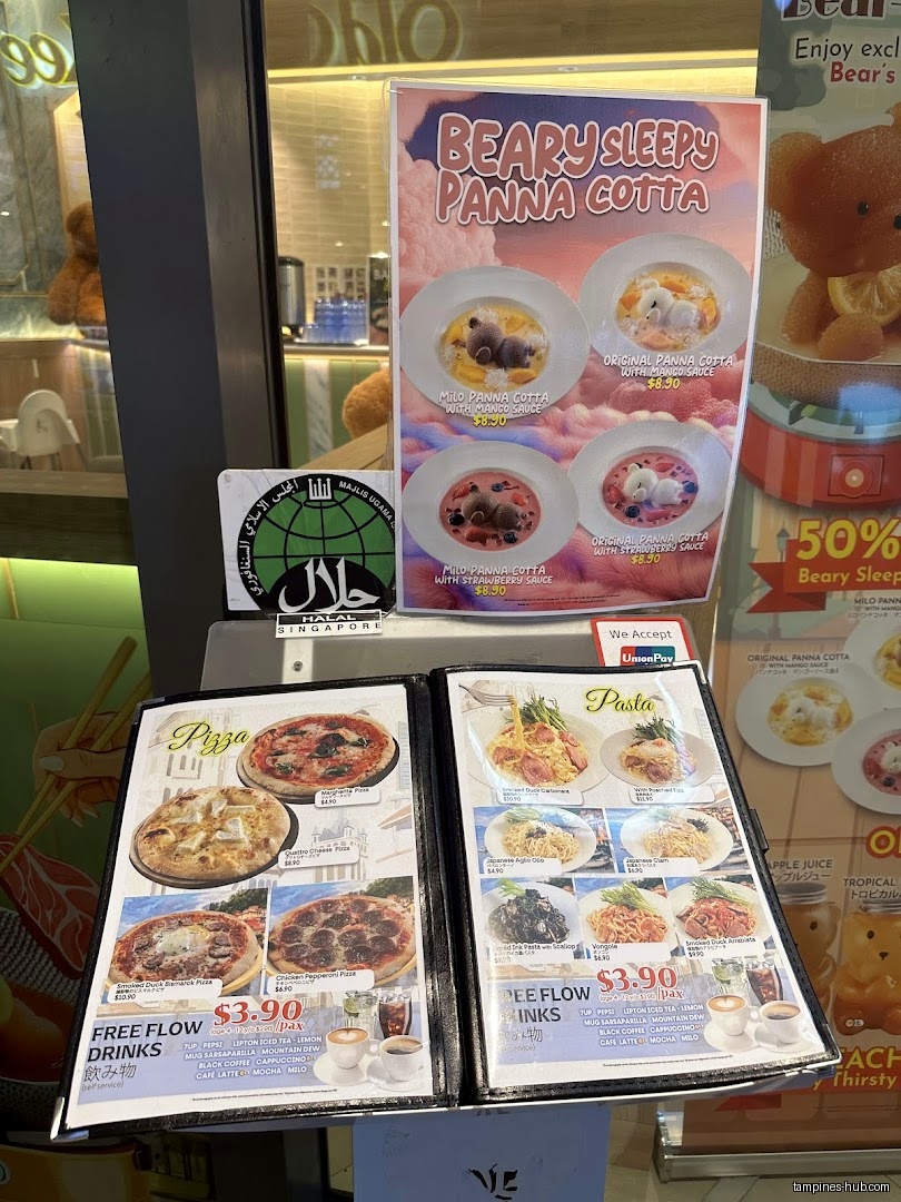 Menu page for Milan Cafeteria Our Tampines Hub