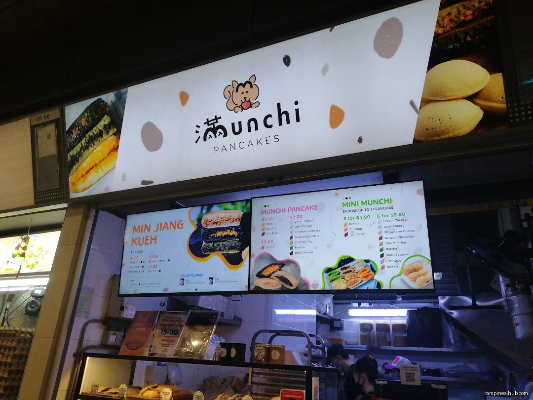 Menu page for Munchi Pancakes