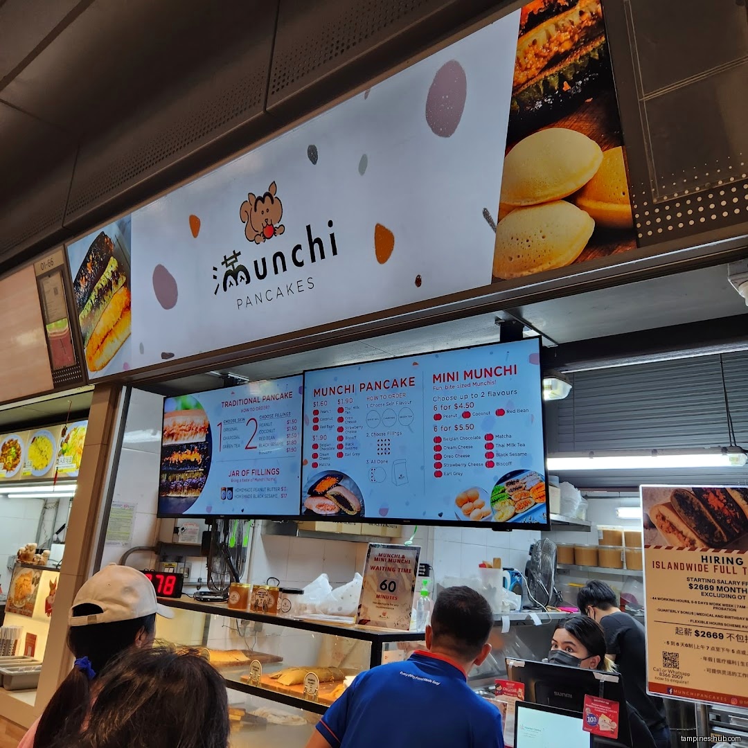 Menu page for Munchi Pancakes