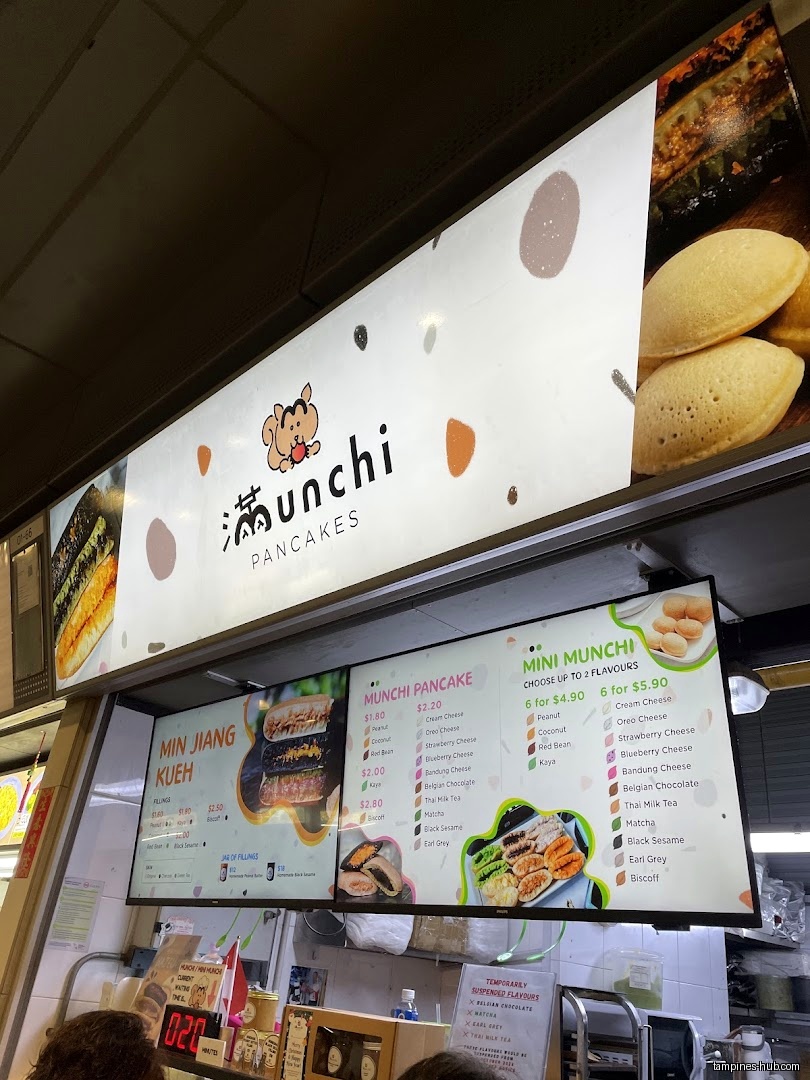 Menu page for Munchi Pancakes