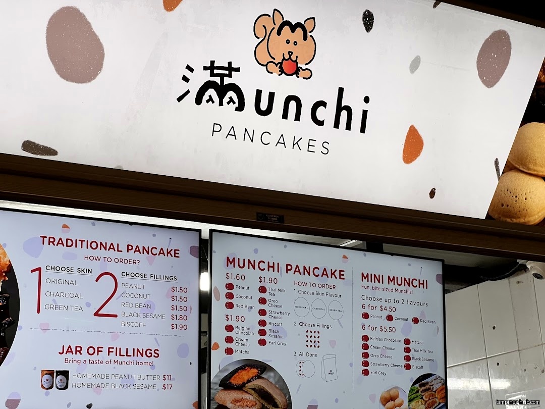 Menu page for Munchi Pancakes