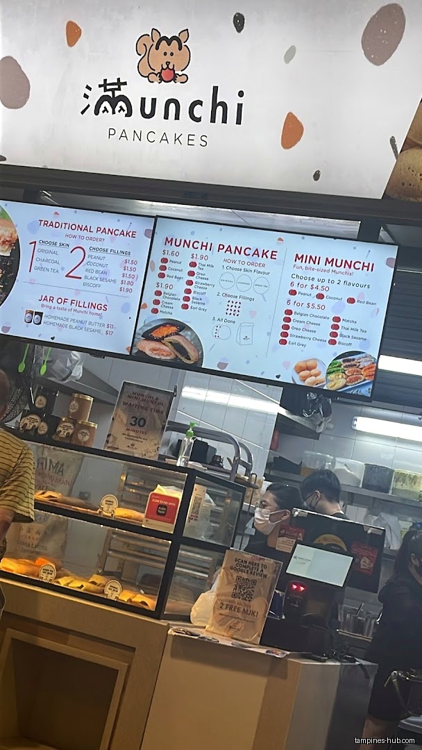 Menu page for Munchi Pancakes