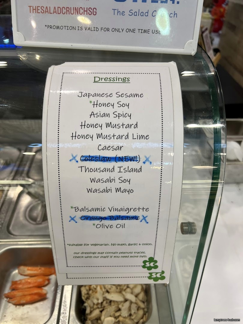 Menu page for Salad Crunch